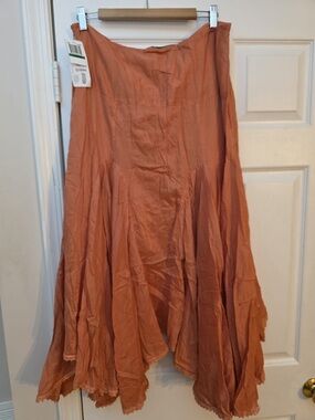 Women's Bloomingdale’s Sutton Studio Rust Orange Maxi Skirt. Sz L. NWT
